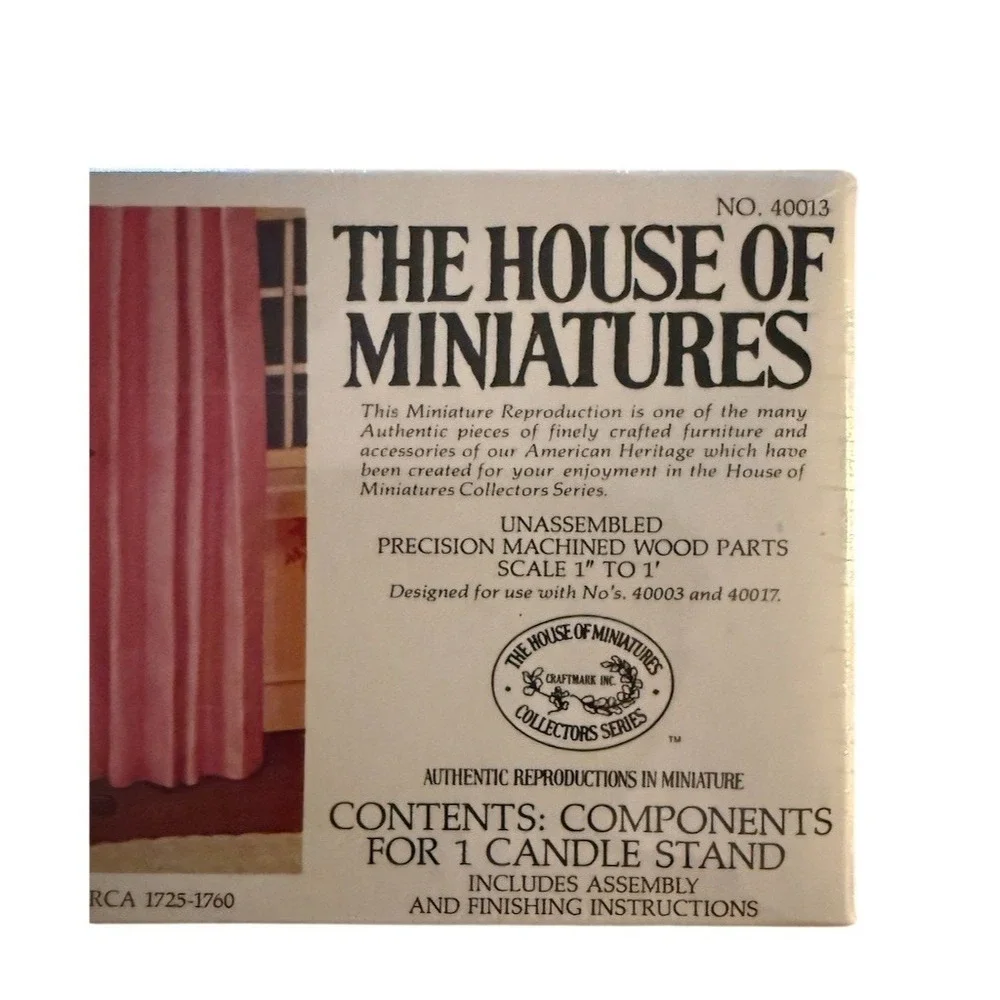 House of Miniatures Queen Anne Candle Stand Dollhouse Kit 1:12 Scale Boxed